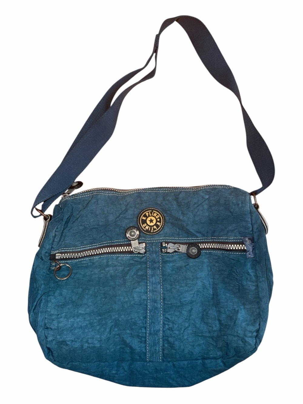 Kipling Blue Teal Nylon Crossbody Bag with Adjustable Strap